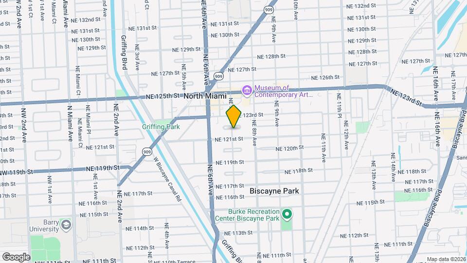 12125 NE 7th Ave Map and Location Details