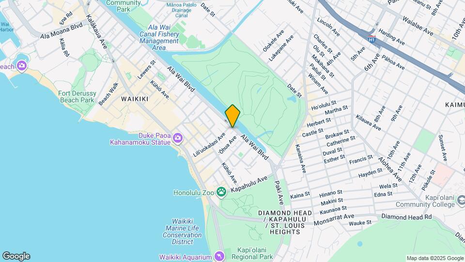 2509 Ala Wai Blvd Map and Location Details