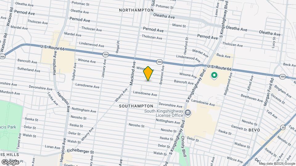 5249 Sutherland Ave Map and Location Details