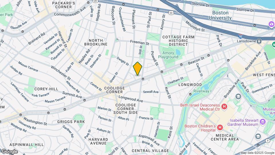 1244 Beacon St, Unit 8B Map and Location Details