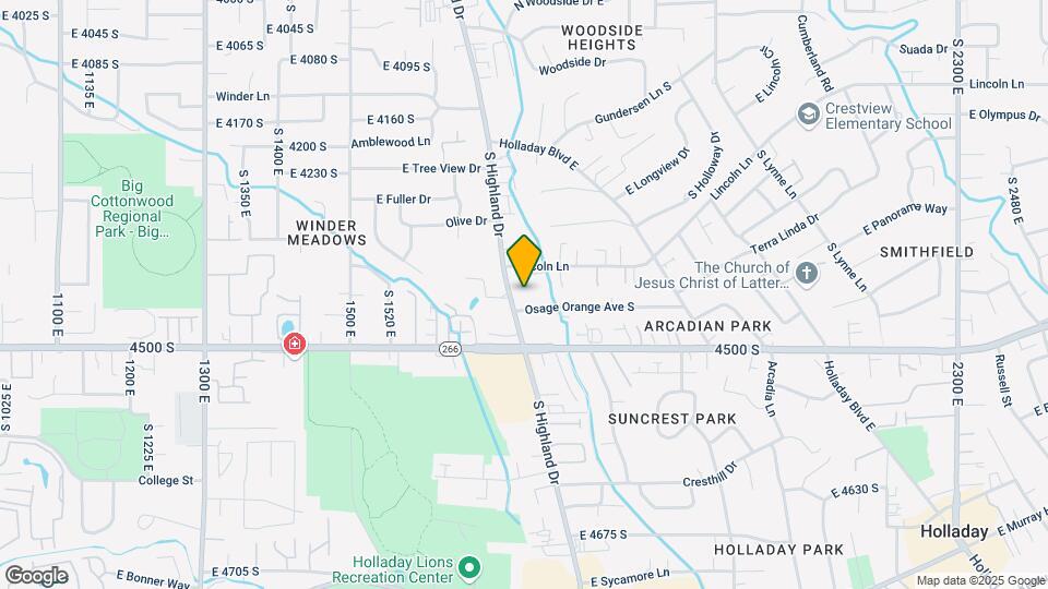 4389 S Highland Dr Map and Location Details