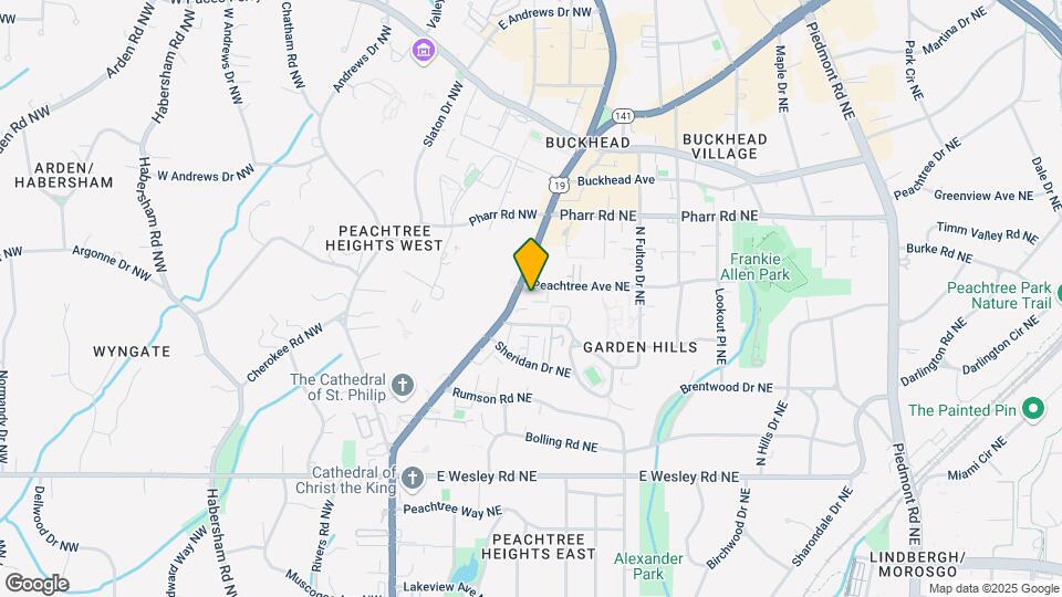 2909 Peachtree Rd Mapa y Detalles de la Ubicación