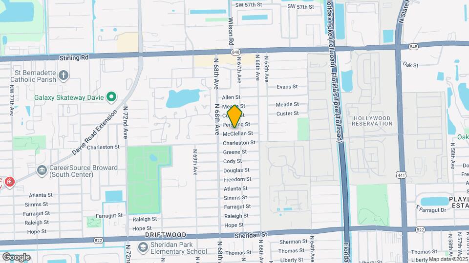 6721 McClellan St Map and Location Details