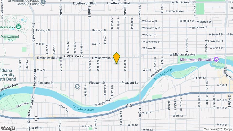 931 S 34th St Map and Location Details