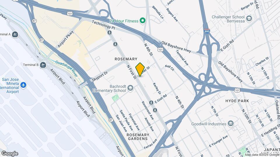 Furnished Studio-San Jose - Downtown Mapa y Detalles de la Ubicación