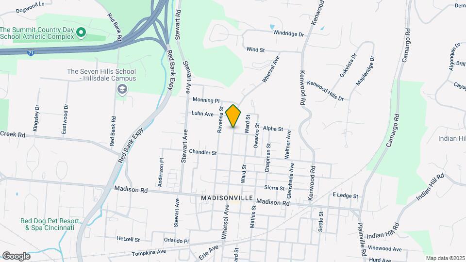 5401 Whetsel Ave Map and Location Details