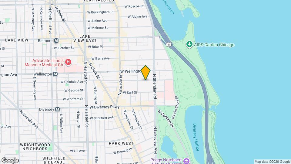 431 W Oakdale Ave Map and Location Details