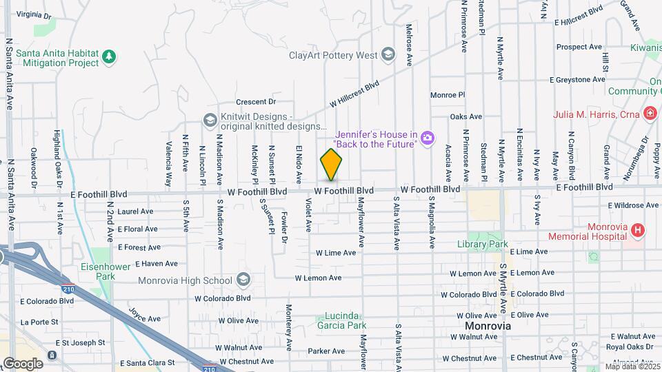 609 W Foothill Blvd Map and Location Details