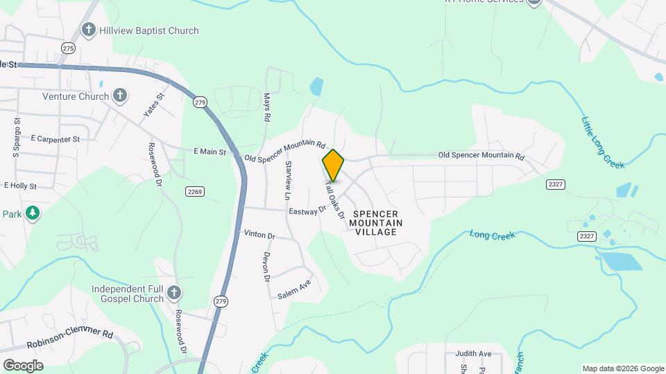 2918 Tall Oaks Dr Mapa y Detalles de la Ubicación