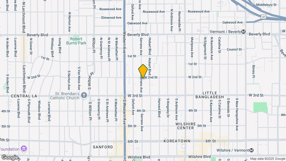 210 N Serrano Ave Map and Location Details