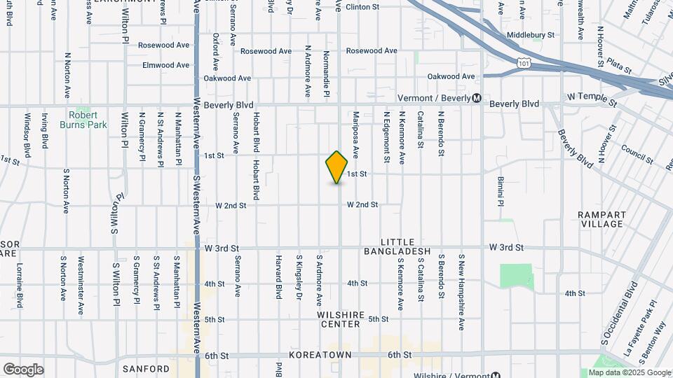 155 N Normandie Ave Mapa y Detalles de la Ubicación