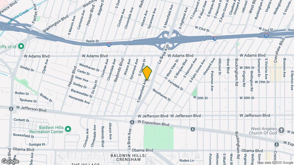 2744 S Mansfield Ave Mapa y Detalles de la Ubicación