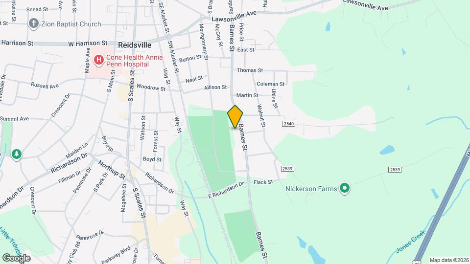 1116 Barnes St Map and Location Details