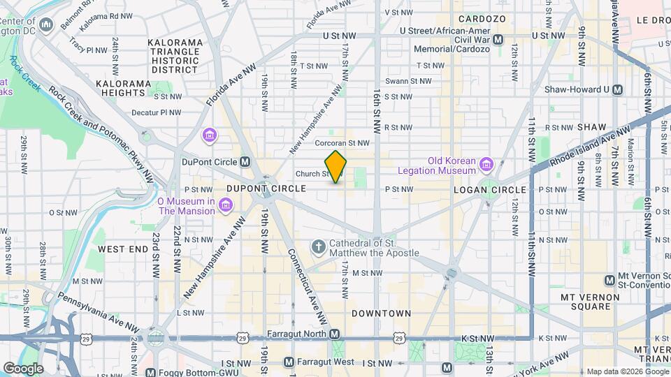 1717 P St NW Map and Location Details