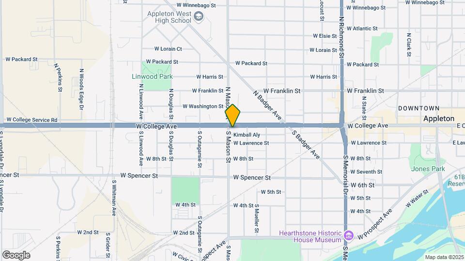 1231 W College Ave Map and Location Details