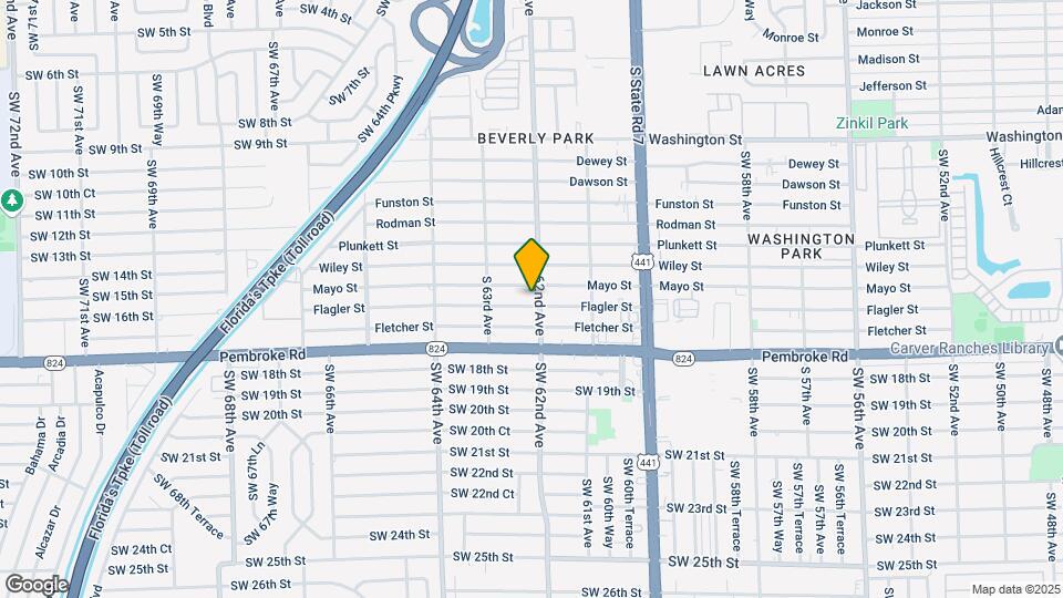 6205 Flagler St Map and Location Details