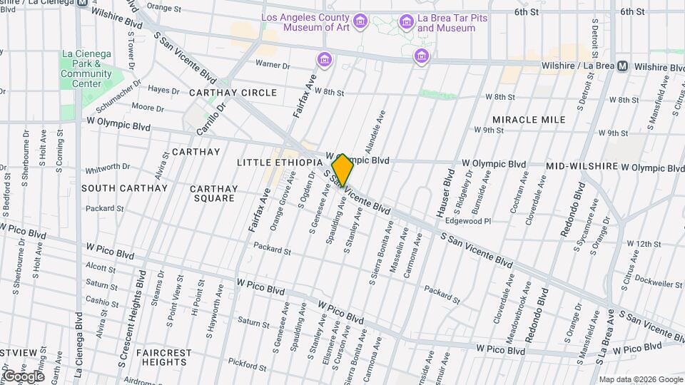 5904 San Vicente Blvd, Unit 5904 Mapa y Detalles de la Ubicación