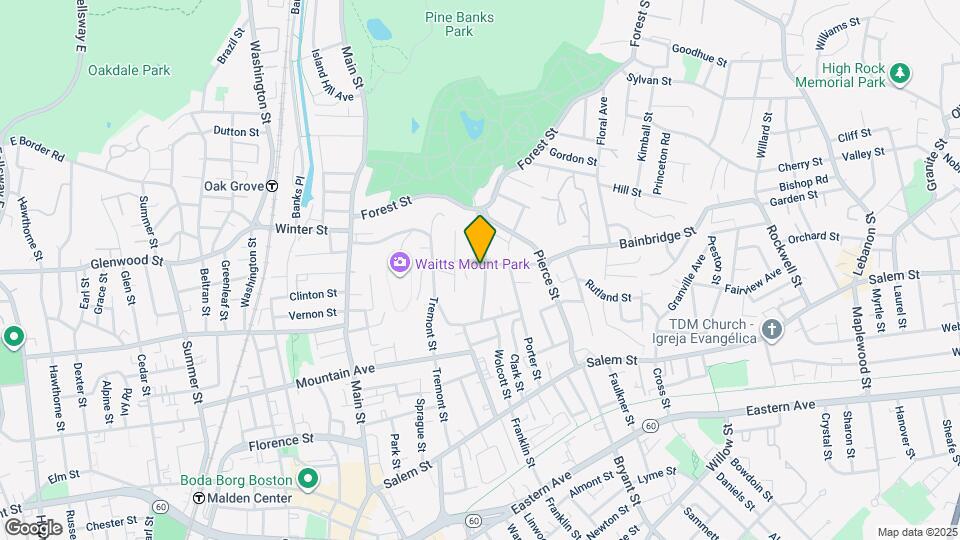 154 Mount Vernon St, Unit Unit 2 Map and Location Details
