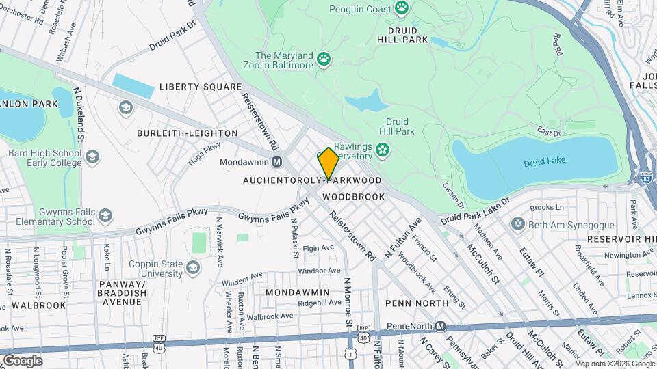 1709 Gwynns Falls Pky Mapa y Detalles de la Ubicación