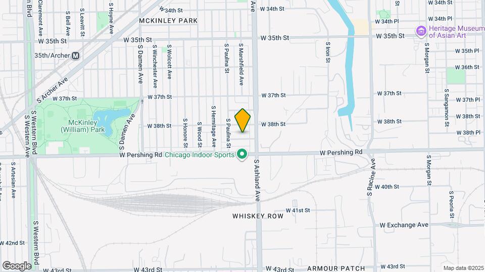 1630 W 38th Pl Map and Location Details