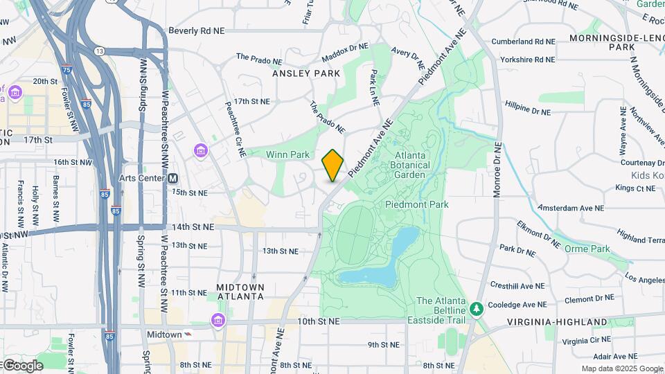 1230 Piedmont Ave NE Mapa y Detalles de la Ubicación