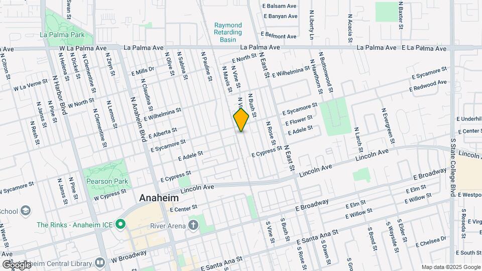 411 N Vine St, Unit B Mapa y Detalles de la Ubicación