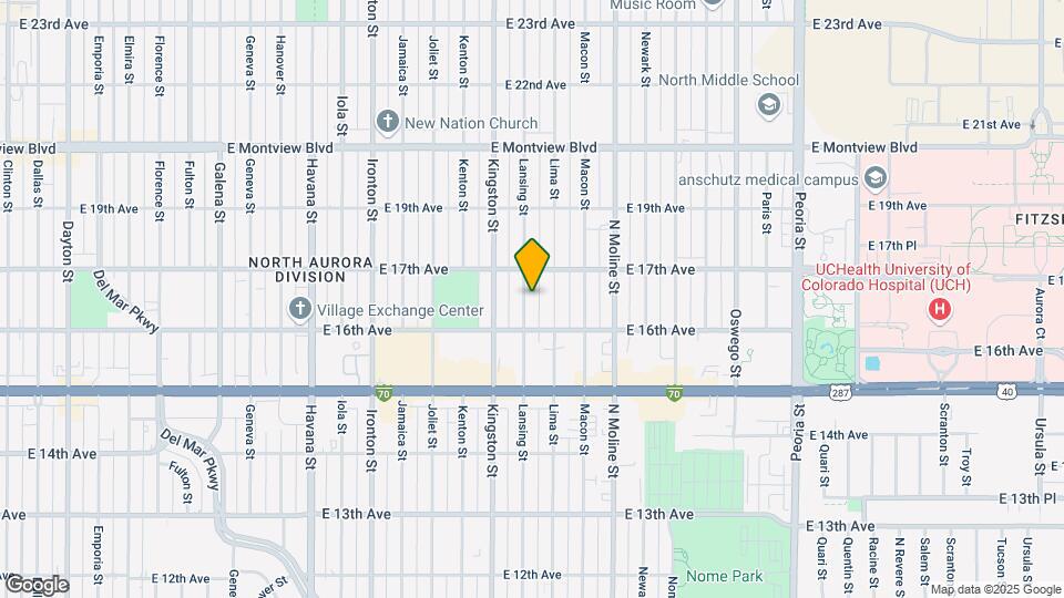 1648 Lansing St Map and Location Details
