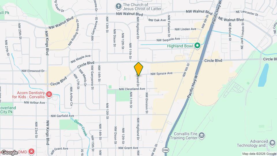 1927 NW Highland Dr Map and Location Details