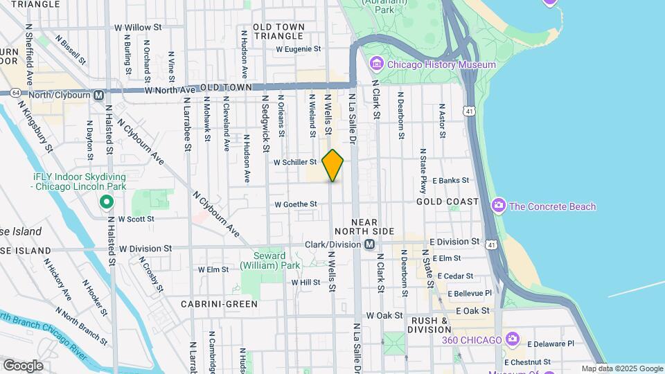 1331 N Wells St Map and Location Details