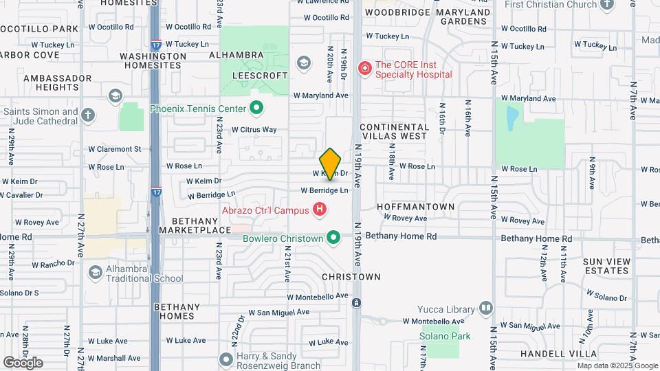 1938 W Berridge Ln Mapa y Detalles de la Ubicación