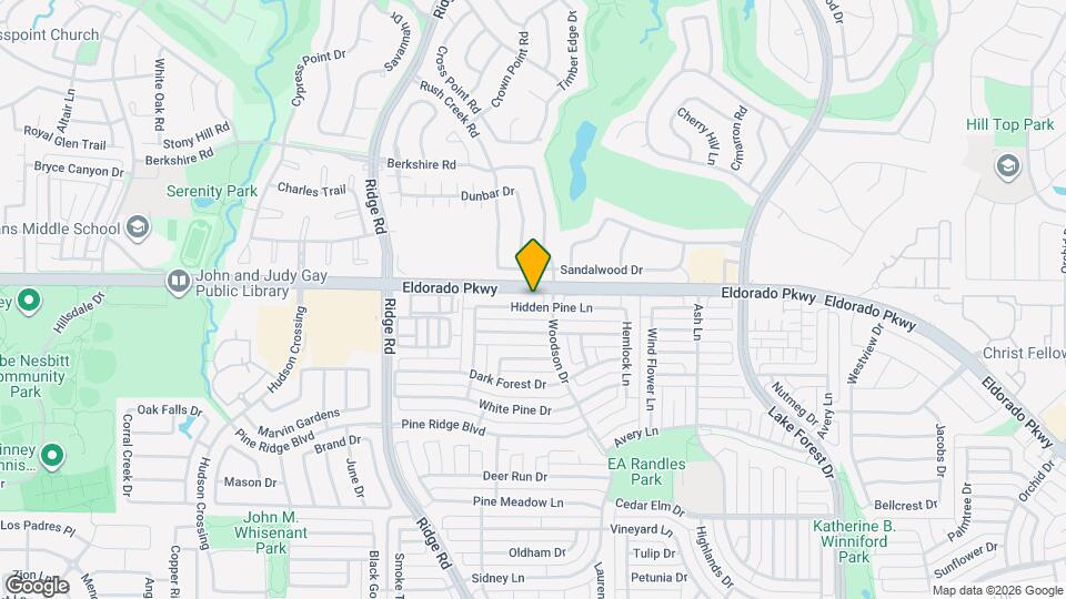 5812 Hidden Pine Ln Map and Location Details