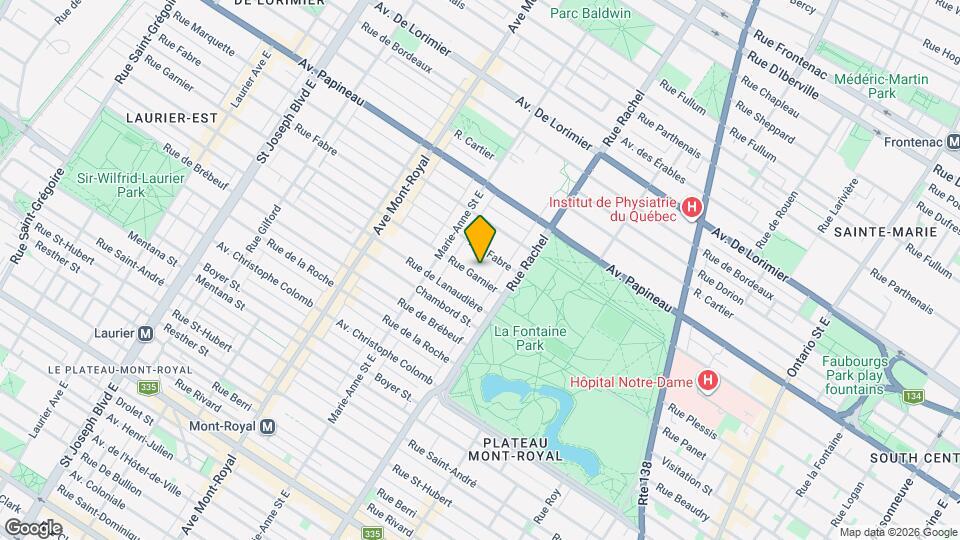 4255 Garnier Rue Map and Location Details