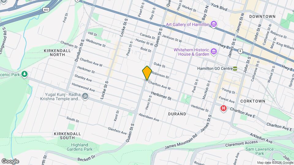 239 Queen St S Map and Location Details