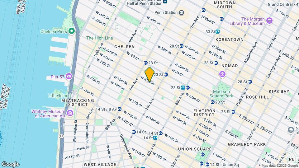 222-224 W 21st St Mapa y Detalles de la Ubicación