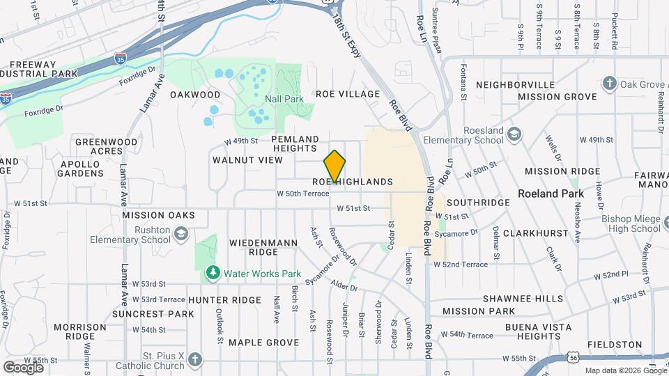 5122 W 50th Terrace Map and Location Details