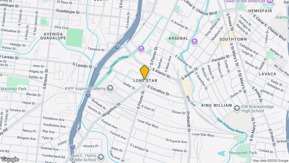 1405 S Flores St Map and Location Details