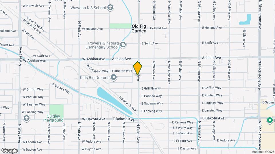 4075 N Palm Ave Map and Location Details