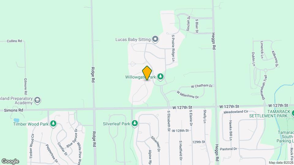 12513 S Willowgate Ln Map and Location Details