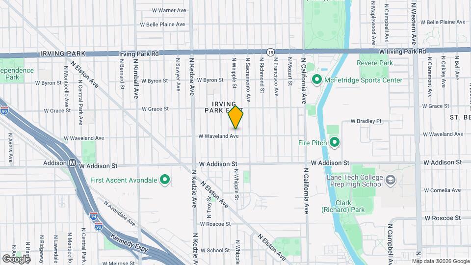 3708 N Whipple St Map and Location Details