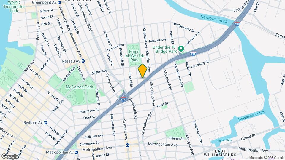 593 Meeker Ave Map and Location Details