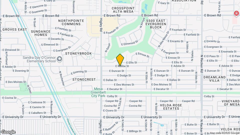 5333 E Adobe Rd Map and Location Details