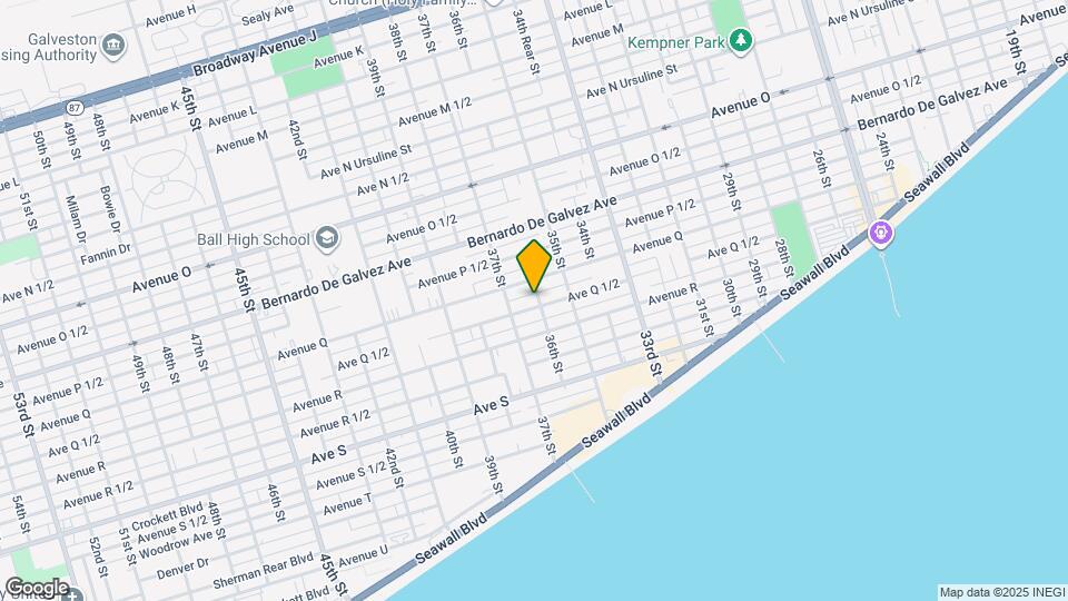 3602 Ave Q 1/2 Map and Location Details