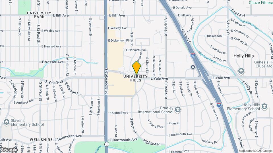 4529 E Yale Ave Map and Location Details