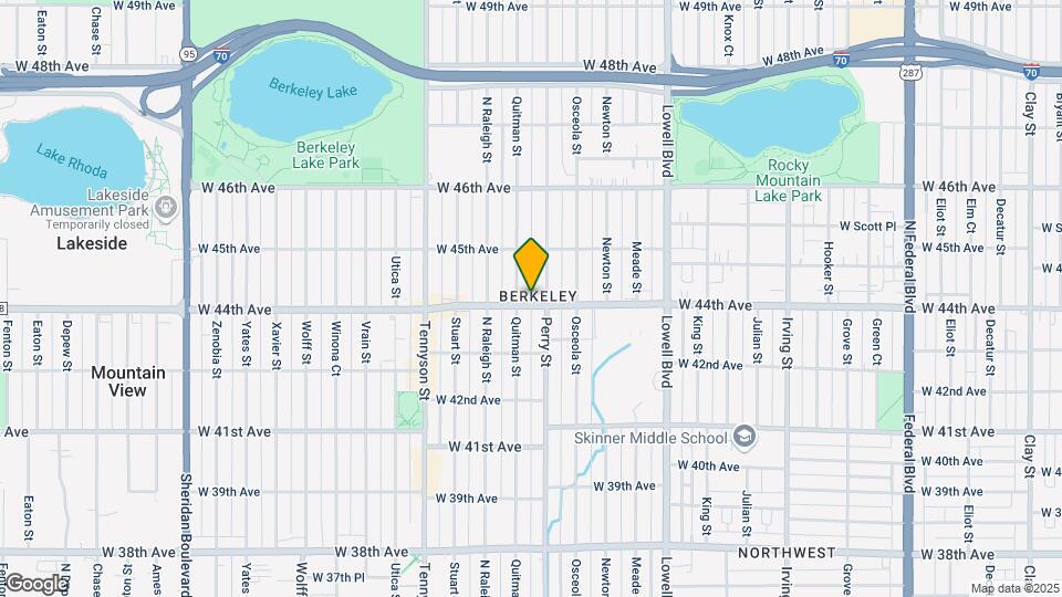 4027 W 44th Ave Map and Location Details