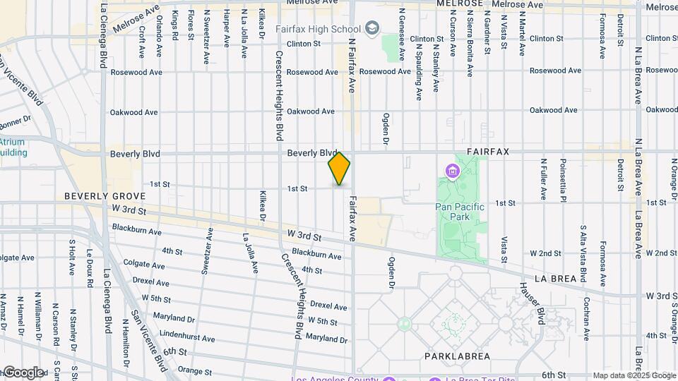 100 S Hayworth Ave Map and Location Details