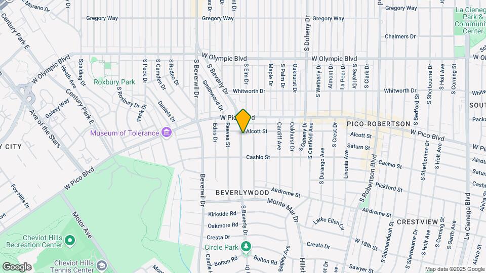 1444 S Beverly Dr Map and Location Details