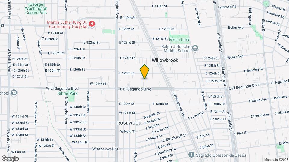 2107-2117 E El Segundo Blvd Mapa y Detalles de la Ubicación