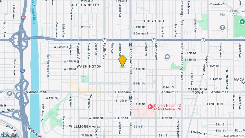 1520 Locust Ave Map and Location Details