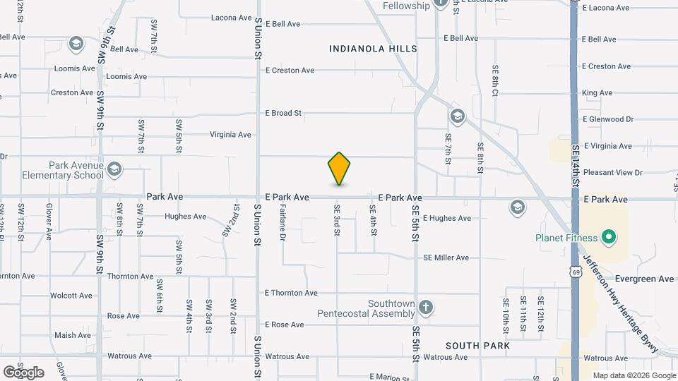 302 E Park Ave Map and Location Details