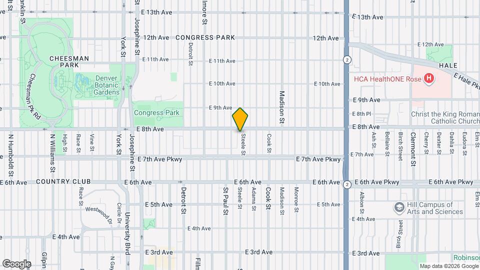 771 Steele St Map and Location Details